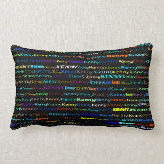Rectangle Kenny Text Design I Lumbar Coussin