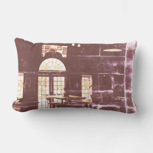 Rectangle Kodak Film N&B Bar Bière TV Fenêtres Coussin Fané