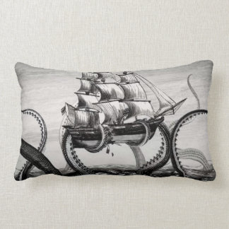 Rectangle Kraken tenant le coussin lombaire de pirate/bateau