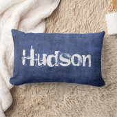 Rectangle La crèche de garçons de coussin de denim ou le (Couverture)