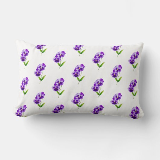 Rectangle "La fête du Pansy" sur un Coussin Lumbar (III) (Recto)