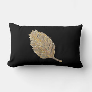 Rectangle La feuille d'or -2 Coussin