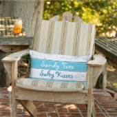 Rectangle La turquoise Sandy botte le coussin extérieur de (Chaise)