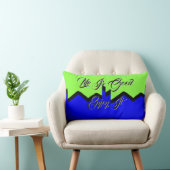 Rectangle La vie est belle Profitez-en Coussin lombaire vert (Chaise)