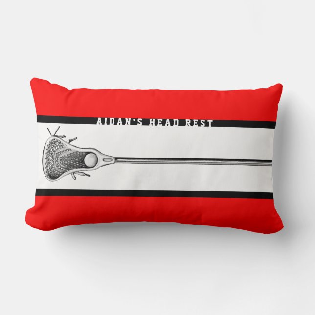 Rectangle Lacrosse Cadeaux Lumbar Coussin (Recto)