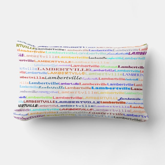 Rectangle Lambertville Text Design II Lumbar Coussin (Recto)