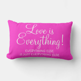 Rectangle L'AMOUR EST TOUT Coussin Lumbar Jeu d'Oreiller