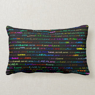 Rectangle Lara Texte Design I Lumbar Coussin