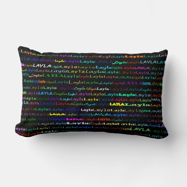 Rectangle Layla Text Design I Lumbar Coussin (Recto)