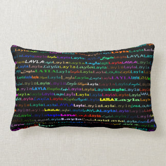 Rectangle Layla Text Design I Lumbar Coussin