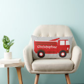 Rectangle Le coussin du garçon mignon, Firetruck rouge avec (Chaise)