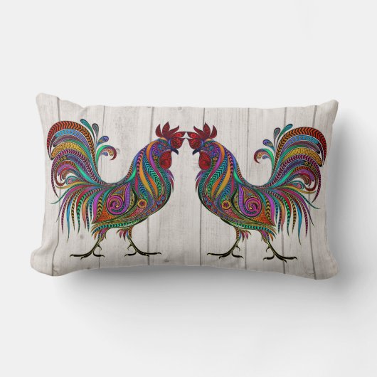 Rectangle Le Coussin du Rooster resplendissant Lumbar - Reto (Recto)