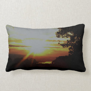 Rectangle Le coussin JAUNE de COUCHER DU SOLEIL
