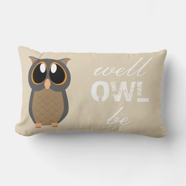 Rectangle Le hibou bon soit ! - coussin de hibou (Recto)