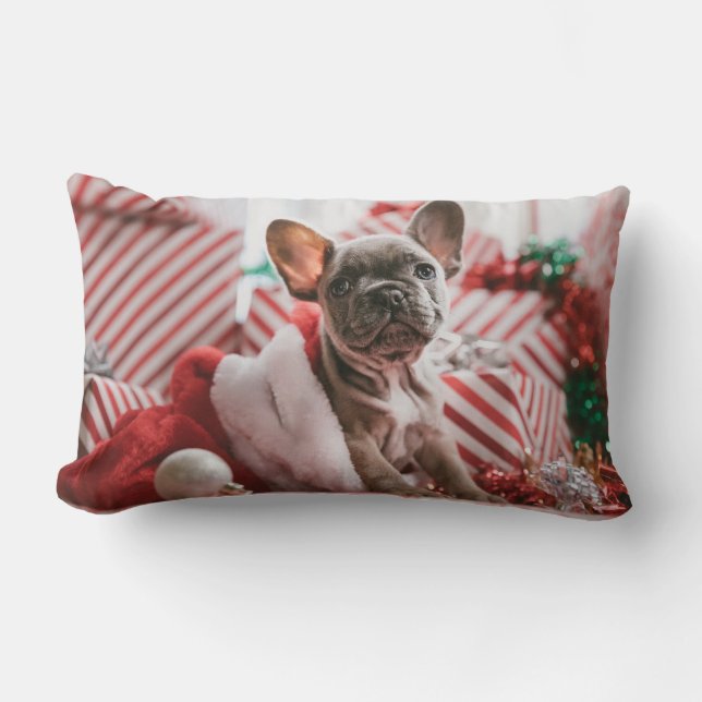 Rectangle "Le mignon Coussin de Noël du chien de taureau fra (Recto)