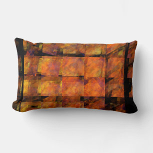Rectangle Le mur Abstrait Art Lumbar Coussin