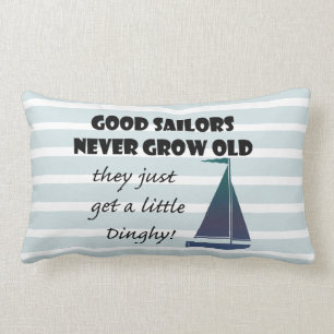 Rectangle Les bons marins ne vieillissent jamais, coussin de