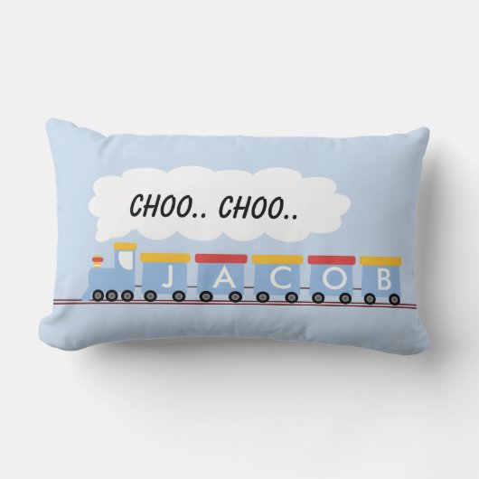 Rectangle Les enfants ont personnalisé le coussin de train (Recto)