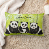 Rectangle Les Trois Pandas | Coussin (Couverture)