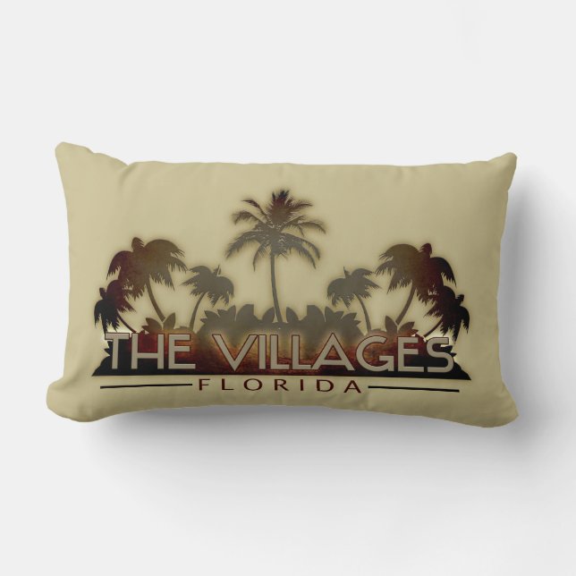 Rectangle Les Villages Florida palm coussin (Recto)