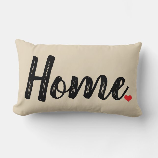 Rectangle Lettres de texture de MAISON avec Coussin lombaire (Recto)
