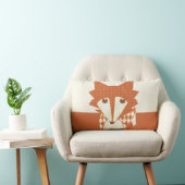Rectangle Lime Monogramme Stylisé Fox Coussin (Chaise)