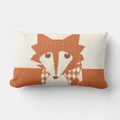 Rectangle Lime Monogramme Stylisé Fox Coussin (Recto)