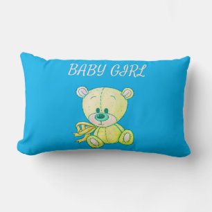 Rectangle Lumbar Coussin de l'ours vert citron