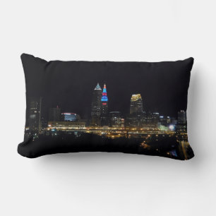 Rectangle Lumières de nuit Cleveland Ohio Coussin