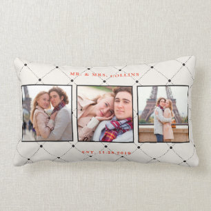 Rectangle M. et Mme Multi Photo Coussin