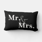 Rectangle M. et Mme typographie coussin moderne audacieux (Verso)