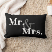 Rectangle M. et Mme typographie coussin moderne audacieux (Couverture)