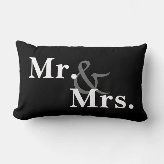 Rectangle M. et Mme typographie coussin moderne audacieux (Recto)