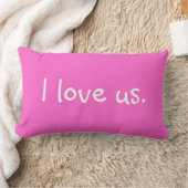 Rectangle M. & Mme I LOVE US Lumbar Coussin (Couverture)