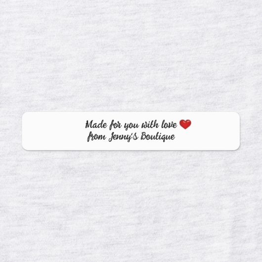 Rectangle maigre fer sur étiquettes blancs (Design 1)