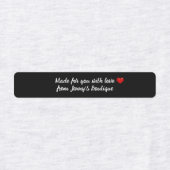 Rectangle maigre fer sur étiquettes noirs (Design 1)