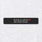 Rectangle maigre fer sur étiquettes noirs (Design 2)