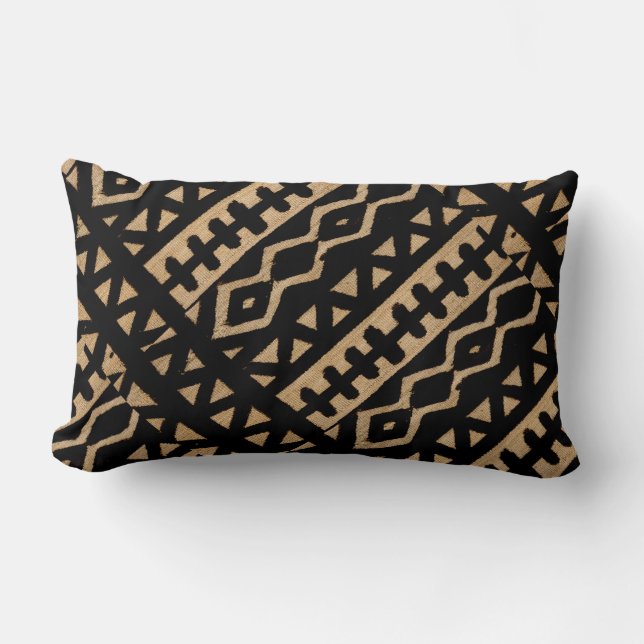 Rectangle Majesté Africaine • Coussin Lombaire Héritage Afro (Recto)