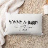 Rectangle Maman & Papa Est Personnalisée. Année Coussin (Couverture)