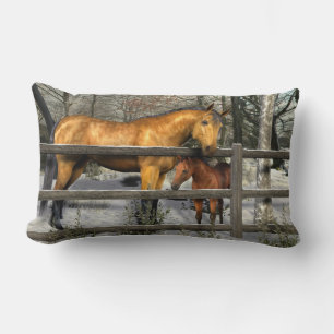 Rectangle Mare et Foie en Lumbar Coussin d'hiver