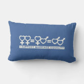 Rectangle Mariage Égalité / One Love coussin personnalisé (Verso)