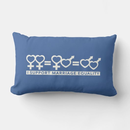 Rectangle Mariage Égalité / One Love coussin personnalisé (Recto)
