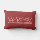 Rectangle Mariage Égalité / One Love coussin personnalisé (Verso)