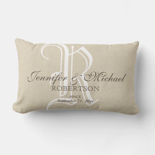 Rectangle Mariage monographique / Coussin d'anniversaire (Recto)