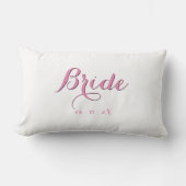 Rectangle Mariée Coussin de jour de mariage Date personnalis (Recto)