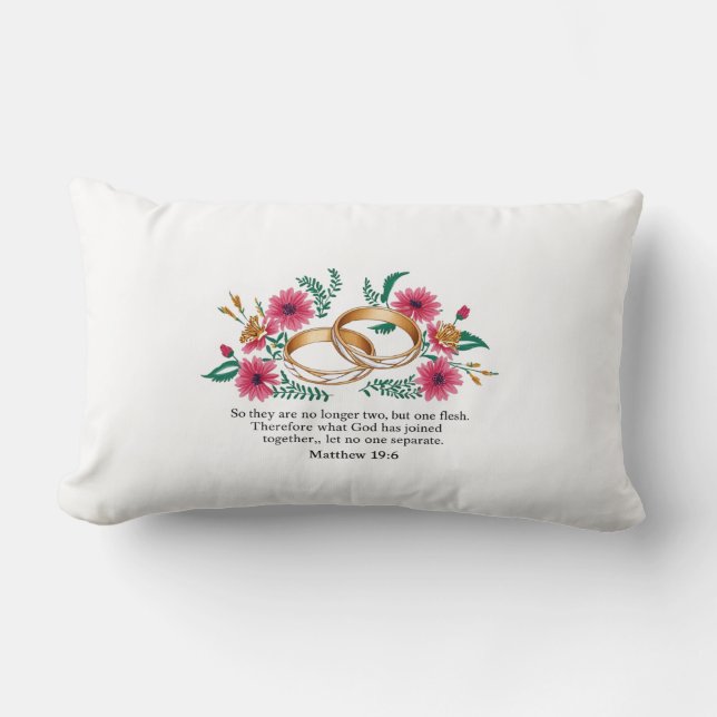Rectangle Matthieu 19:6 Coussin (Recto)