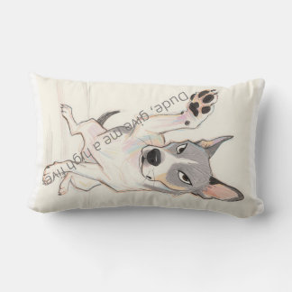 Rectangle "Mec, donne-moi un grand cinq" Coussin de chien am