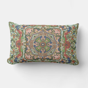 Rectangle Médaillon bohème orné Lumbar Coussin