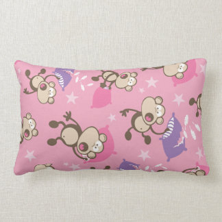 Rectangle mignon idiot coussin combat singes dessin animé