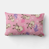 Rectangle mignon idiot coussin combat singes dessin animé (Verso)